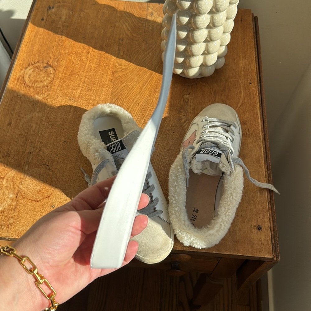 Women’s Golden Goose Sabot Sneaker Shearling/Pink size 38 - Picture 7 of 9
